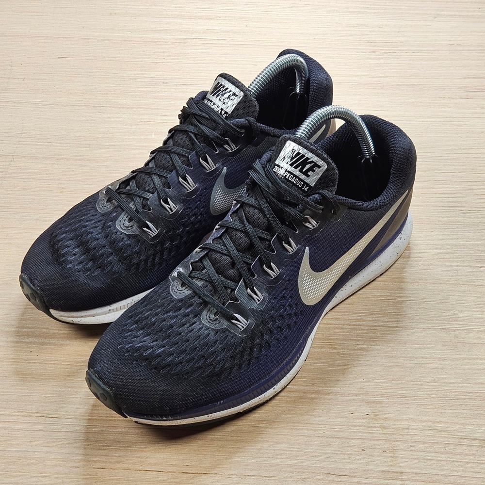 Nike Zoom Pegasus 34 Mens 10.5 Blue Running Shoes 880560-015 Sneakers